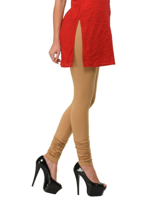 Frenchtrendz Women Cotton Blend Solid Churidar Length Leggings - Image 2