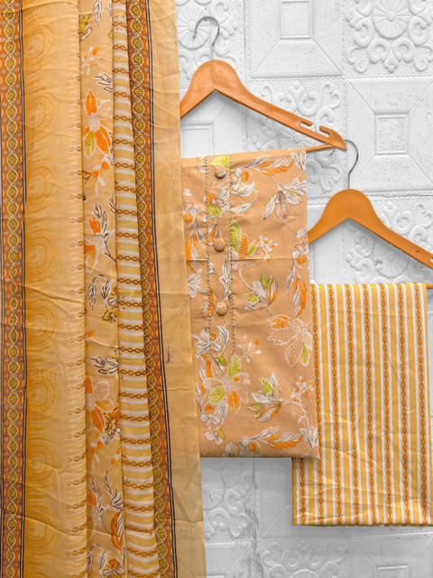 CLEMIRA Printed Pure Cotton Unstitched Dress Material - Image 4