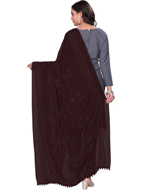 KALINI Embroidered Dupatta with Thread Work - Image 5