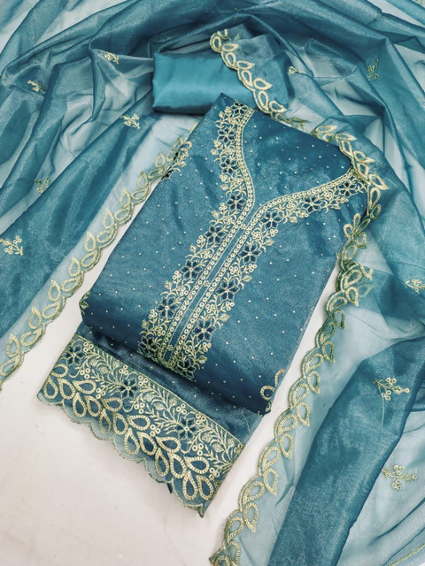 Aditis couture Embroidered Unstitched Dress Material - Image 2