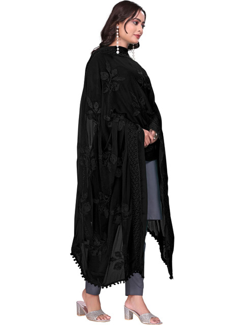 KALINI Embroidered Dupatta with Thread Work - Image 3