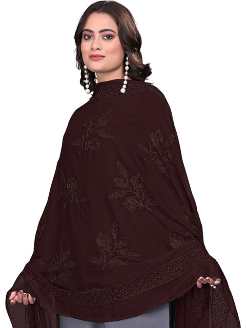 KALINI Embroidered Dupatta with Thread Work - Image 2