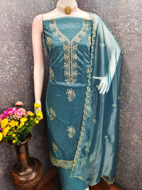 Aditis couture Embroidered Unstitched Dress Material
