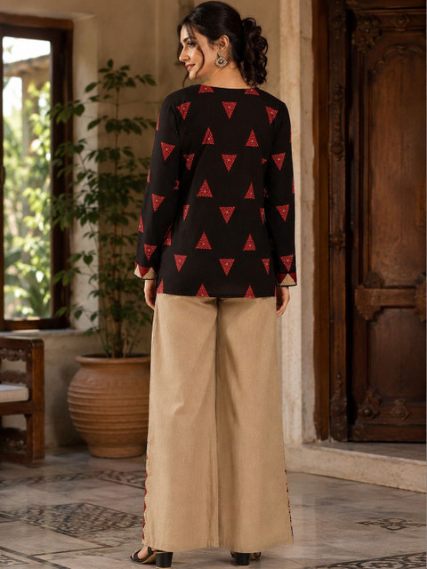 GULMEHAK Cotton Printed Tunic with Palazzos - Image 2