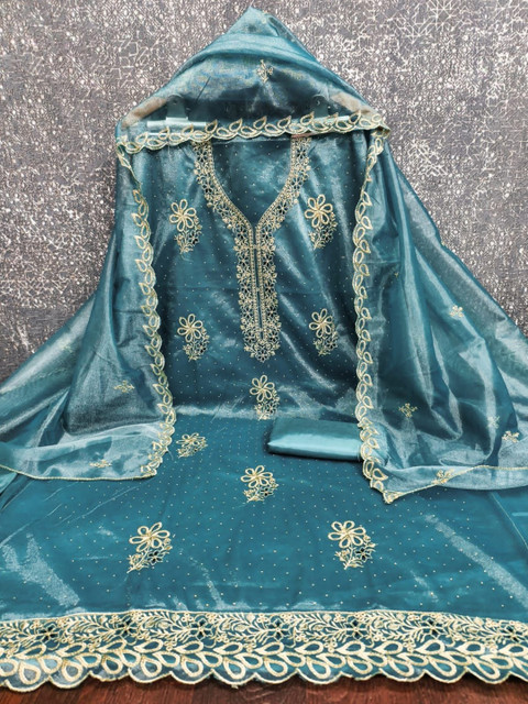 Aditis couture Embroidered Unstitched Dress Material - Image 3