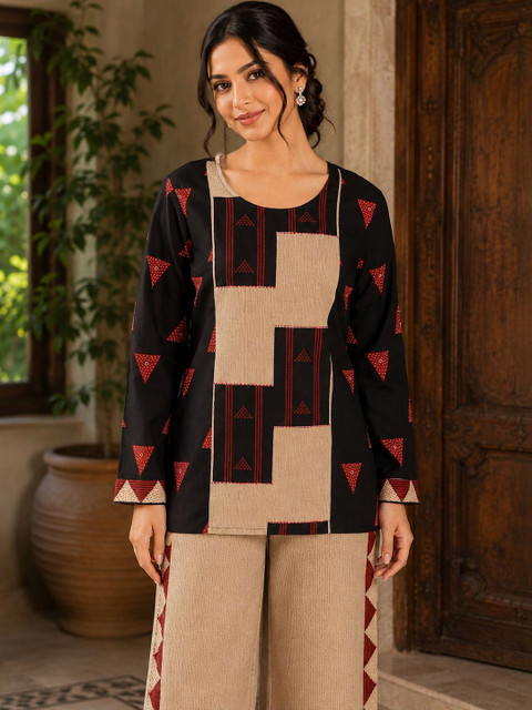 GULMEHAK Cotton Printed Tunic with Palazzos - Image 4