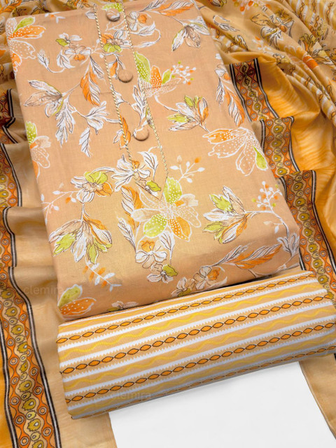 CLEMIRA Printed Pure Cotton Unstitched Dress Material - Image 3