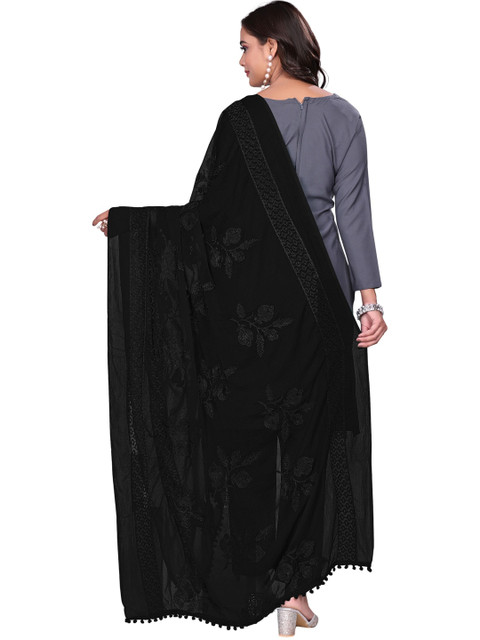 KALINI Embroidered Dupatta with Thread Work - Image 5