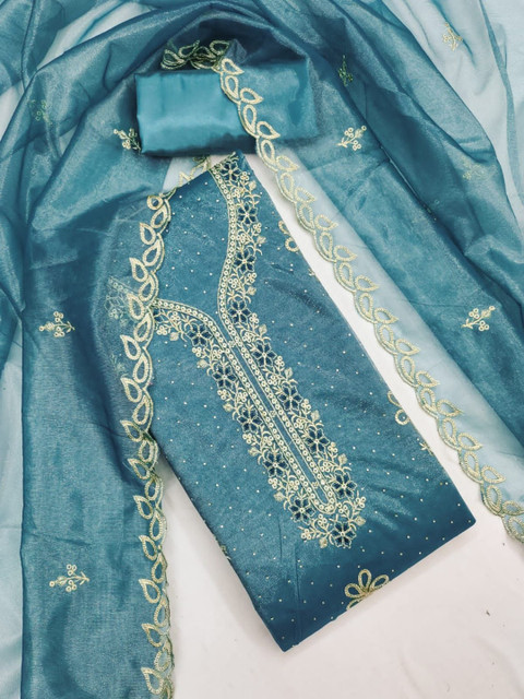 Aditis couture Embroidered Unstitched Dress Material - Image 4