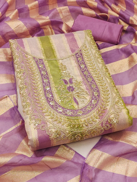 Rangtulika Ethnics Embroidered Unstitched Dress Material