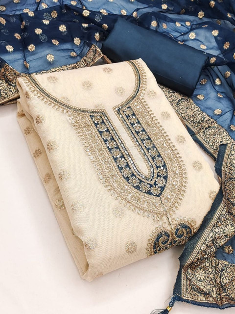 Rangtulika Ethnics Embroidered Unstitched Dress Material