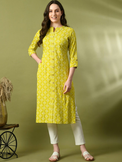 Sangria Women Ethnic Motifs Printed Kurta - Image 3
