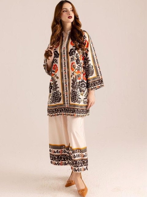 THE CLOTH BAZAR Printed Tunic with Trousers