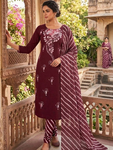 Pallakriti Fabrics Printed Pure Cotton Unstitched Dress Material