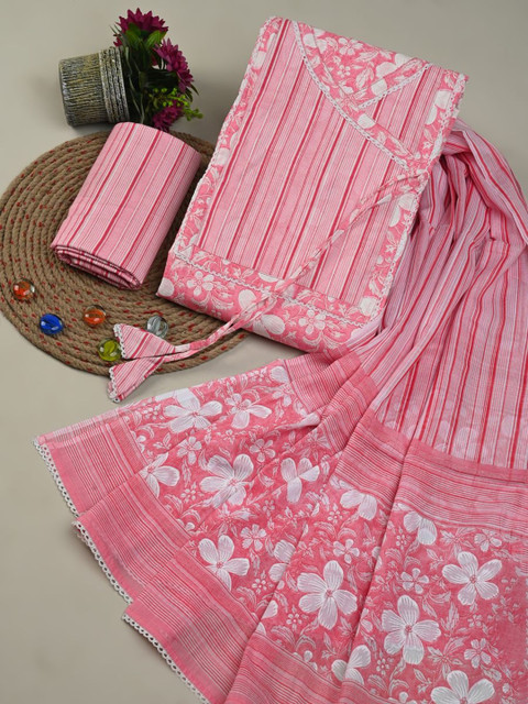 FrionKandy Printed Pure Cotton Unstitched Dress Material