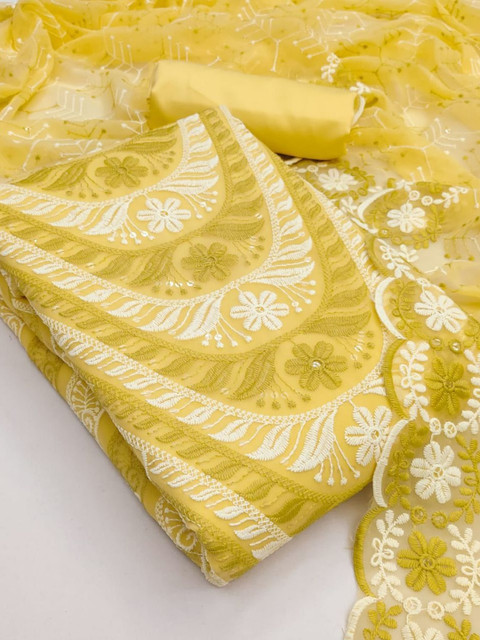 Rangtulika Ethnics Embroidered Unstitched Dress Material - Image 2