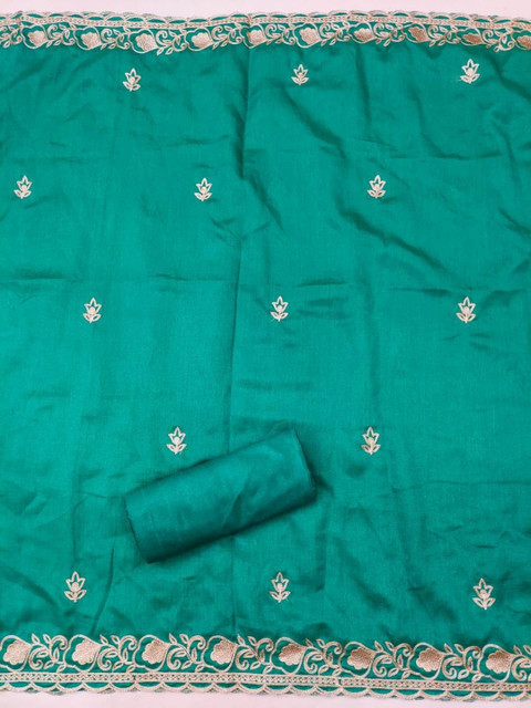 Rangtulika Ethnics Embroidered Unstitched Dress Material - Image 4
