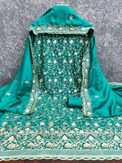 Rangtulika Ethnics Embroidered Unstitched Dress Material - Image 3