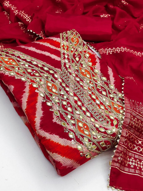 Rangtulika Ethnics Printed Unstitched Dress Material - Image 2