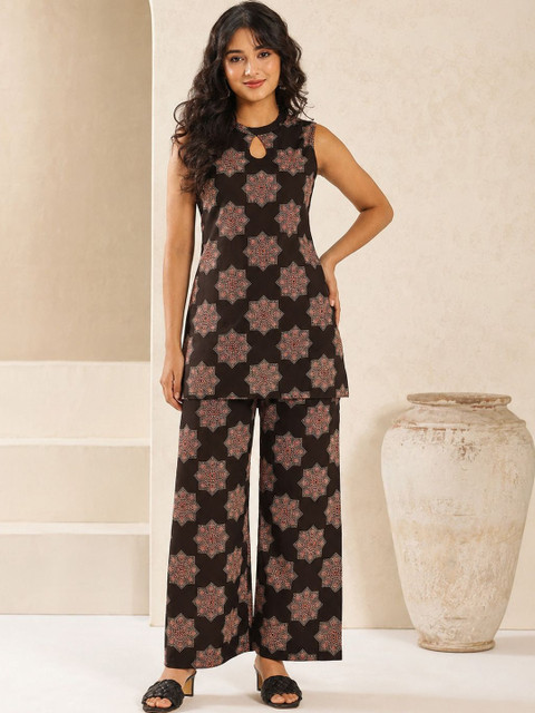 SZN Cotton Printed Tunic with Palazzos