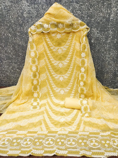 Rangtulika Ethnics Embroidered Unstitched Dress Material - Image 3