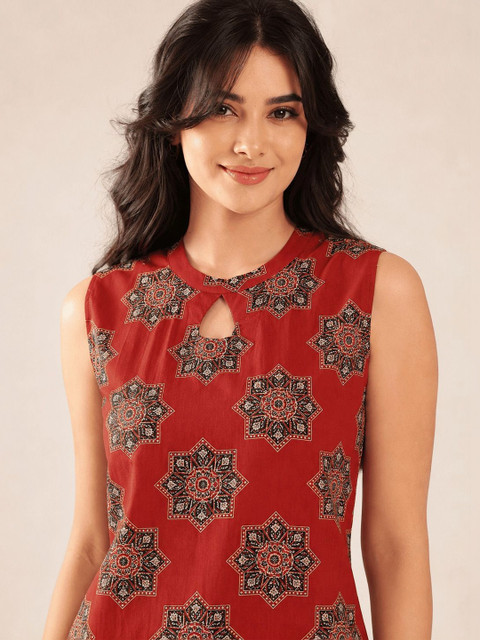 SZN Cotton Printed Tunic with Trousers - Image 6