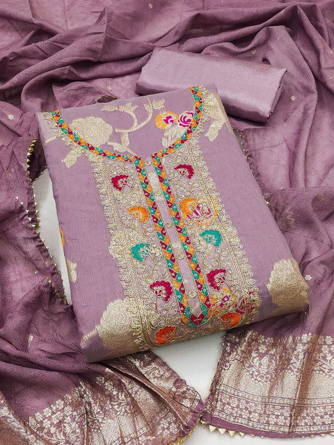 Rangtulika Ethnics Embroidered Unstitched Dress Material