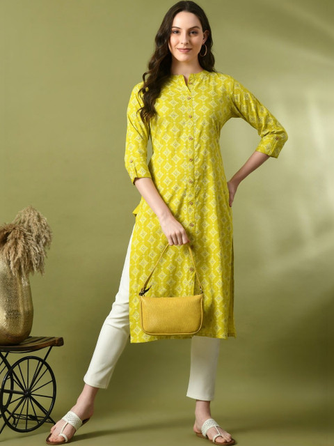 Sangria Women Ethnic Motifs Printed Kurta - Image 4