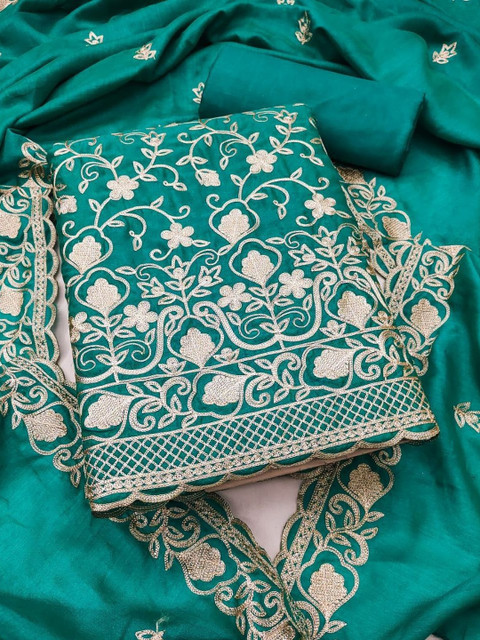 Rangtulika Ethnics Embroidered Unstitched Dress Material