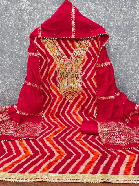 Rangtulika Ethnics Printed Unstitched Dress Material - Image 3