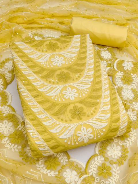 Rangtulika Ethnics Embroidered Unstitched Dress Material