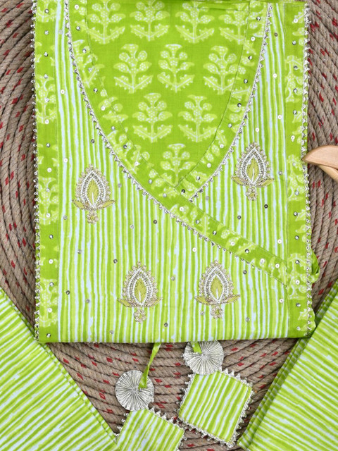 FrionKandy Printed Pure Cotton Unstitched Dress Material - Image 2
