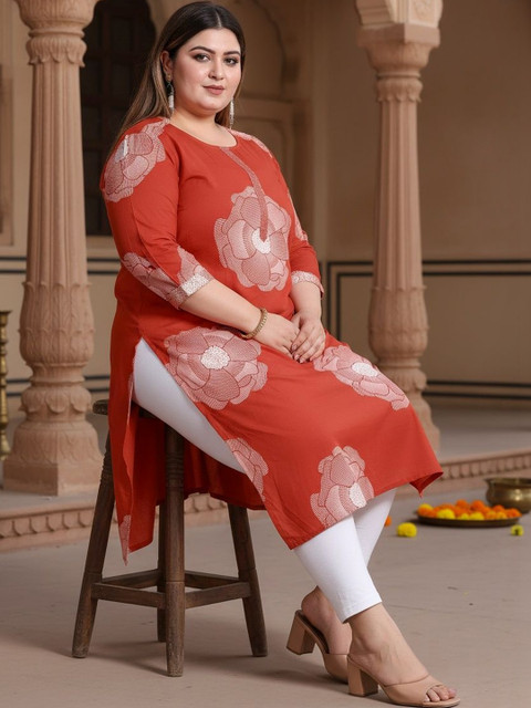 KALINI Women Floral Printed Floral Kurta - Image 6
