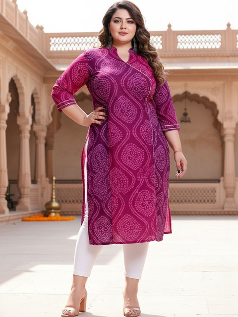 KALINI Women Bandhani Printed Indie Prints Kurta