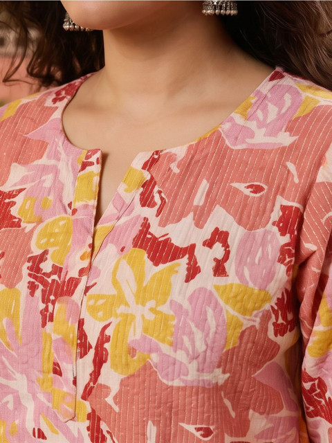 Sangria Women Floral Printed Indie Prints Kurta - Image 5