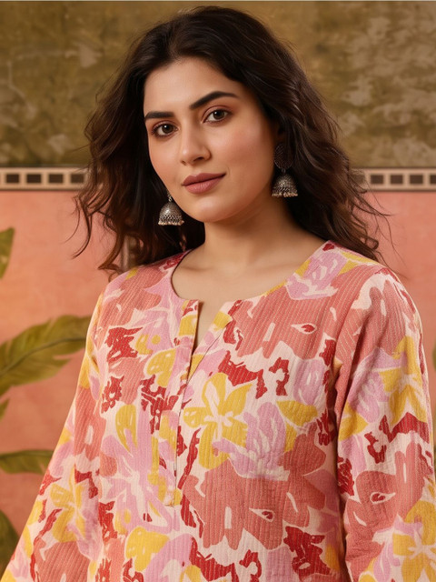 Sangria Women Floral Printed Indie Prints Kurta - Image 6