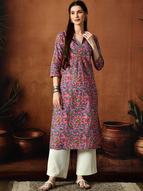 KALINI Women Floral Printed Indie Prints Kurta