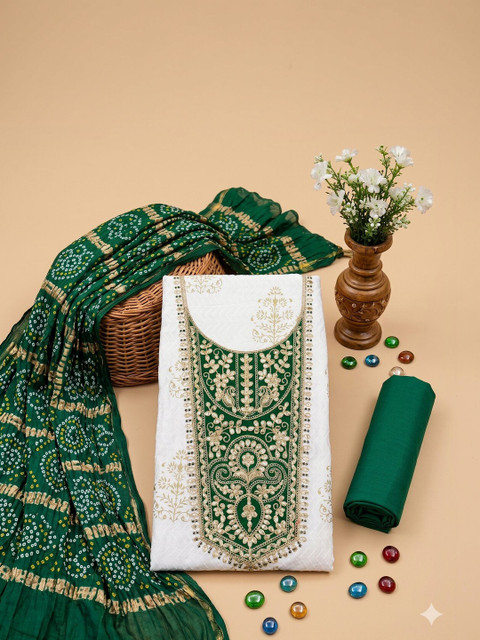 DWIJA FASHION Embroidered Viscose Rayon Unstitched Dress Material