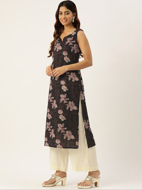 FERANOID Women Floral Printed Floral Kurta - Image 3