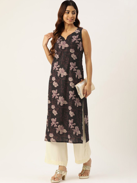FERANOID Women Floral Printed Floral Kurta - Image 4