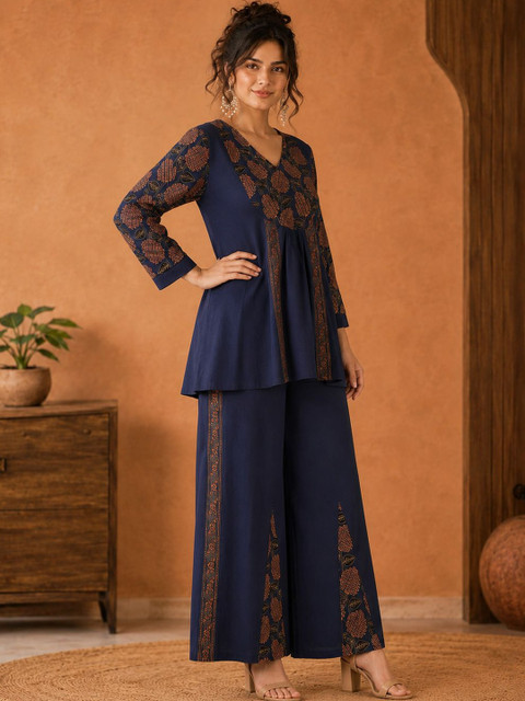 SZN Cotton Printed Tunic with Palazzos - Image 5