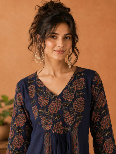 SZN Cotton Printed Tunic with Palazzos - Image 4