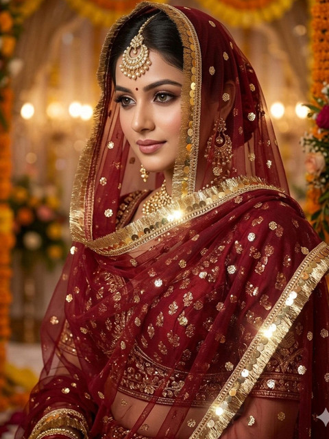Navti Creations Embroidered Sequinned Dupatta - Image 5