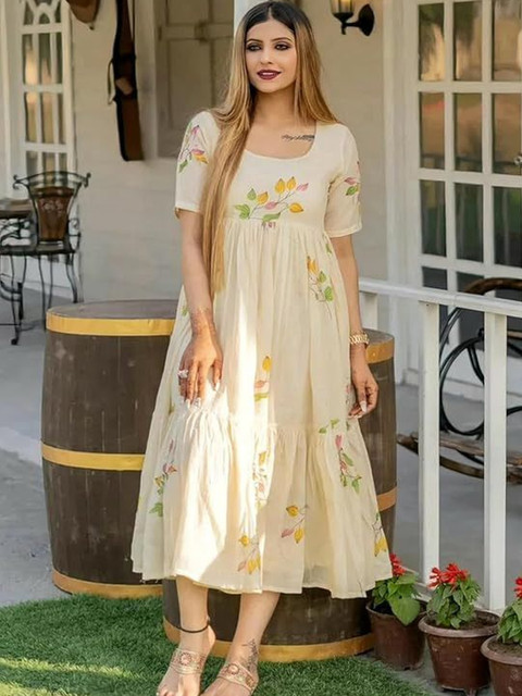 Moda Rapido Floral Print Fit & Flare Midi Dress