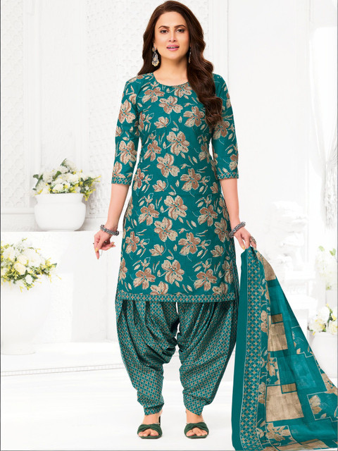 shree jeenmata collection Printed Viscose Rayon Unstitched Dress Material - Image 2