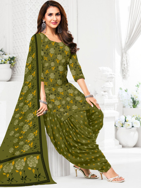 shree jeenmata collection Printed Pure Cotton Unstitched Dress Material