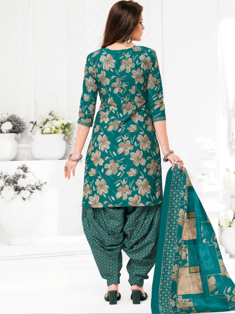 shree jeenmata collection Printed Viscose Rayon Unstitched Dress Material - Image 3