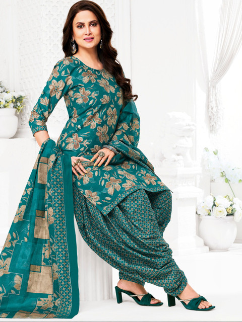 shree jeenmata collection Printed Viscose Rayon Unstitched Dress Material