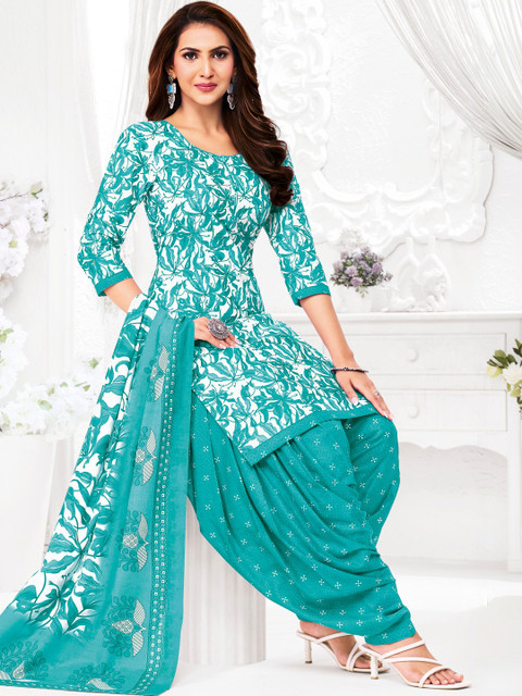 Simmu Printed Pure Cotton Unstitched Dress Material
