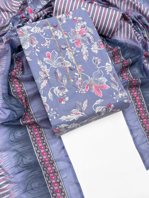 CLEMIRA Printed Pure Cotton Unstitched Dress Material
